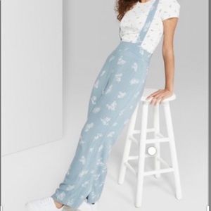 Wild Fable blue floral jumpsuit/ overalls